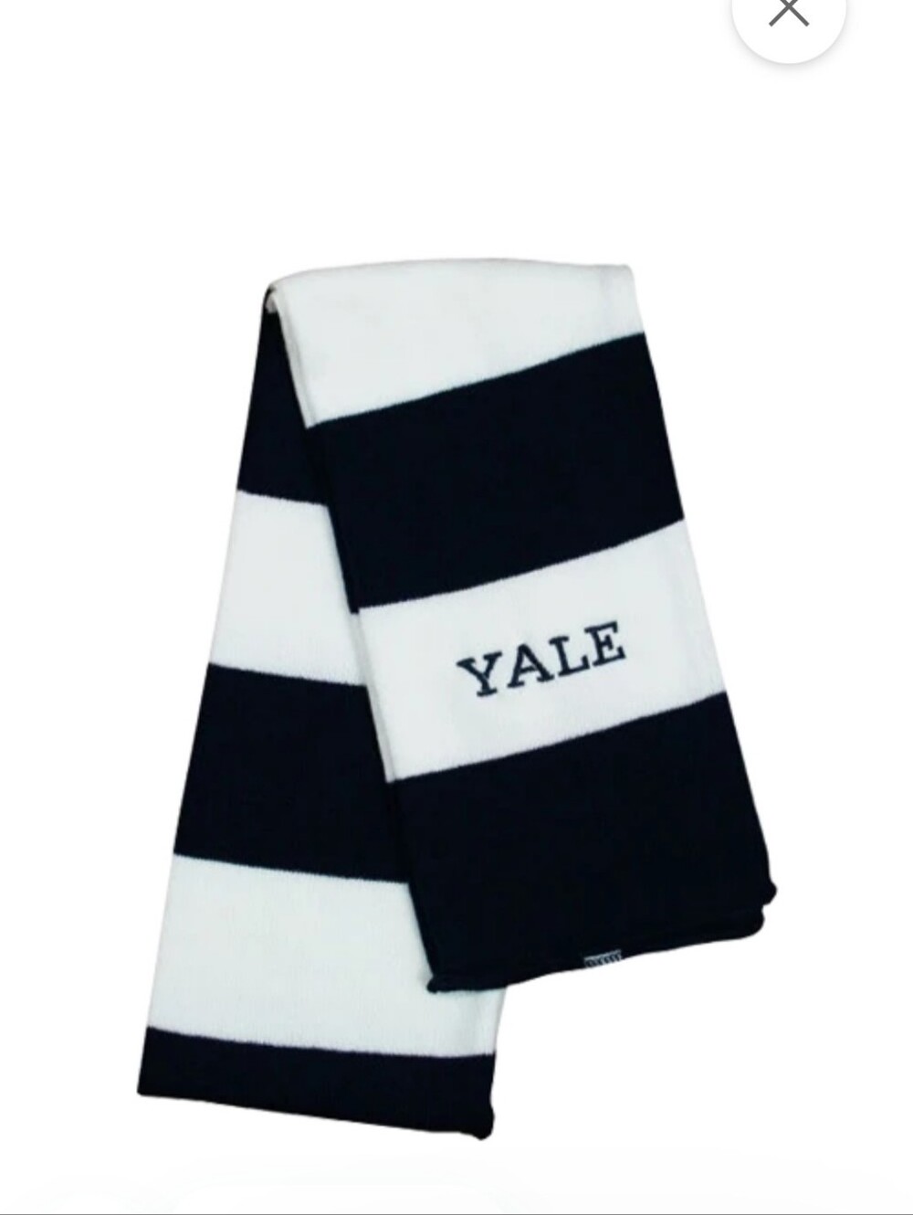 Yale Striped Scarf – Navy & White, 68"Authentic Yale Classic scarf